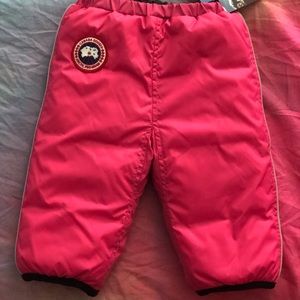 Canada Goose baby reversible snow pants 6-12months